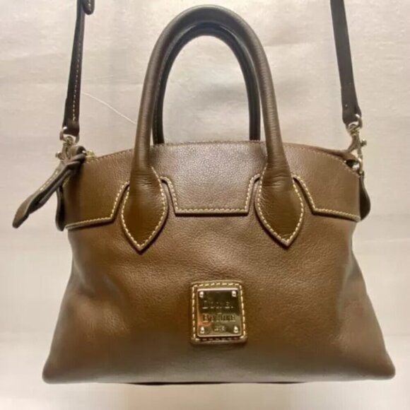 Dooney & Bourke Brown Leather Ruby Top Handle Convertible Crossbody Bag GUC - Picture 2 of 15